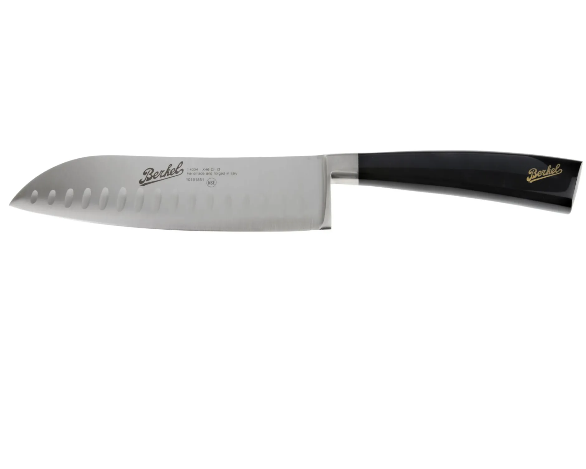Coltello santoku elegance acciaio con manico nero Berkel