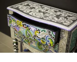 Comodino drawer chest versailles dipinto a mano Tom's drag