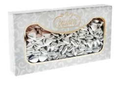 Confetti cuore cioccolato argento in confezione da 1 kg Buratti