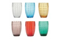 Confezione di bicchieri tumbler perle 6 pezzi assortiti Zafferano