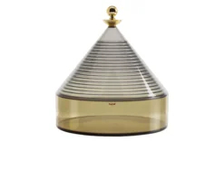 Contenitore da tavola trullo fumè e verde Kartell