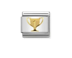 Coppa 1 posto composable acciaio e oro Nomination