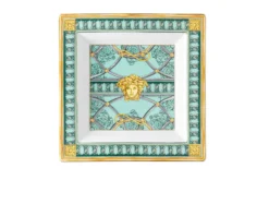 Coppa quadra la scala del palazzo porcellana verde Versace