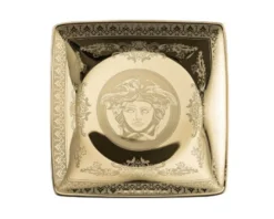 Coppetta quadra piana golden medusa porcellana Versace