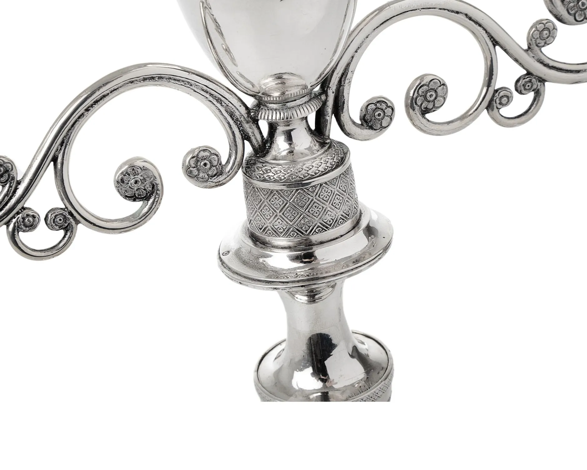 Coppia di candelabri argento genova (ita) 1824-1873 Selezione zanolli