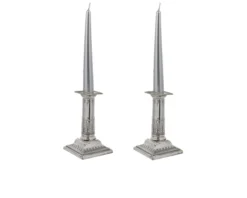 Coppia di candelieri argento sheffield (gb) fine xix secolo Selezione zanolli