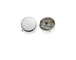 Copribottone argento rodiato liscio Selezione zanolli