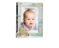 Cornice forever friends argento pvd orsetto e nuvolette celeste Selezione zanolli