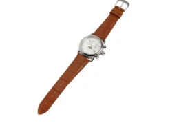 Cronografo acciaio con cinturino in pelle Aerowatch
