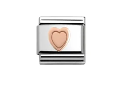 Cuore composable acciaio e oro rosa Nomination