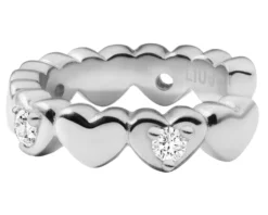 Ear cuff argento cuori con zirconi Liu jo