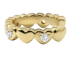 Ear cuff argento dorato cuori con zirconi Liu jo