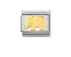 Elefante composable acciaio e oro Nomination