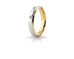 Fede cassiopea oro 750‰ con diamante Unoaerre