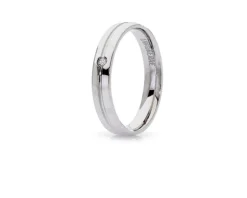 Fede lyra oro 750‰ con diamante Unoaerre