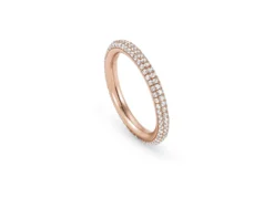 Fedina endless argento con rivestimento oro rosa e zirconi Nomination