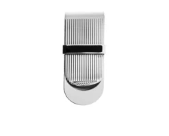 Fermasoldi argento con barretta smalto nero Selezione zanolli