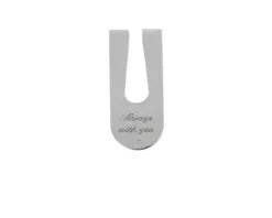 Fermasoldi argento con righe verticali Selezione zanolli