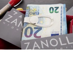 Fermasoldi ideale argento con tondo Selezione zanolli