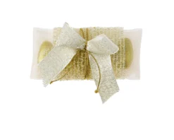 Fiocco in tubolare portaconfetti in organza con rete oro Selezione zanolli
