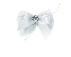 Fiocco portaconfetti in tulle con rete argento Selezione zanolli