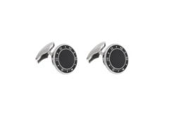 Gemelli argento con ghiera nera Selezione zanolli