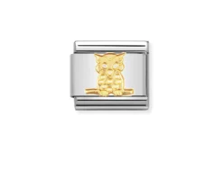 Gufo composable acciaio e oro Nomination