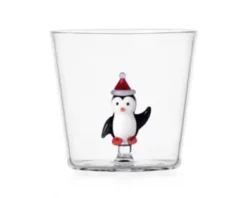 Idea regalo natale bicchiere tumbler pinguino con cappello di natale christmas tales Ichendorf