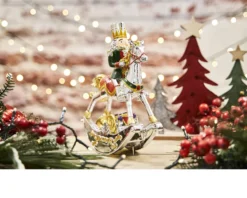 Idea regalo natale carillon soldatino su cavallo a dondolo verde Selezione zanolli