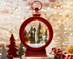 Idea regalo natale lanterna slitta rossa Selezione zanolli
