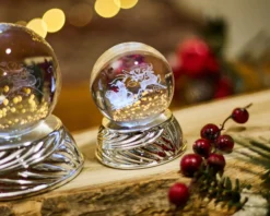 Idea regalo natale sfera di cristallo slitta con luce led Selezione zanolli
