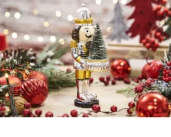 Idea regalo natale soldatino con albero di natale oro con luce led Selezione zanolli