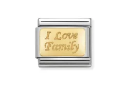 I love family composable acciaio e oro Nomination