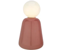 Lampada a led a bulbo in vetro con ricarica usb rosa antico Selezione zanolli