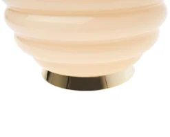 Lampada da tavolo gran deco vetro di murano pesca e lattimo Venini