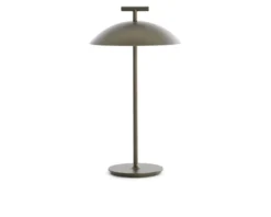 Lampada da tavolo mini geen-a acciaio colore bronzo con batteria dimmerabile Kartell