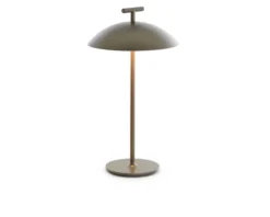 Lampada da tavolo mini geen-a acciaio colore bronzo con batteria dimmerabile Kartell