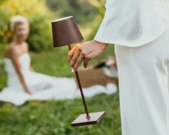 Lampada da tavolo poldina pro corten Zafferano