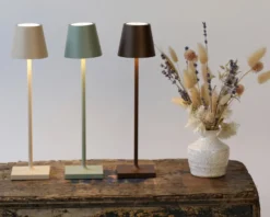 Lampada da tavolo poldina pro micro salvia Zafferano