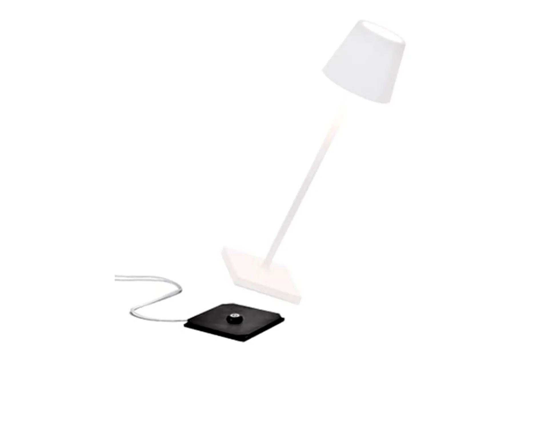 Lampada da tavolo poldina pro micro bianco Zafferano