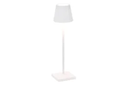 Lampada da tavolo poldina pro micro bianco Zafferano