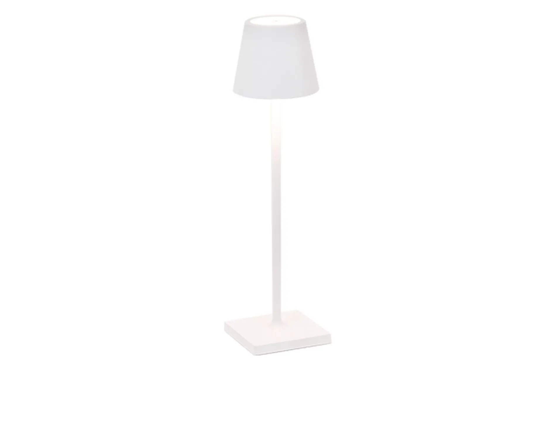 Lampada da tavolo poldina pro micro bianco Zafferano