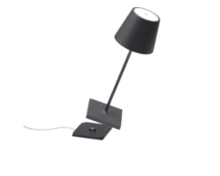 Lampada da tavolo poldina pro mini grigio scuro Zafferano