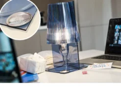 Lampada da tavolo take blu Kartell