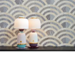 Lampada kokeshi porcellana crema Lladro'