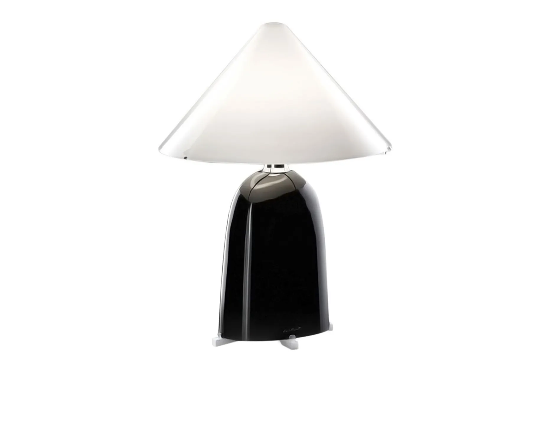 Lampada ovale vetro di murano nero Carlo moretti