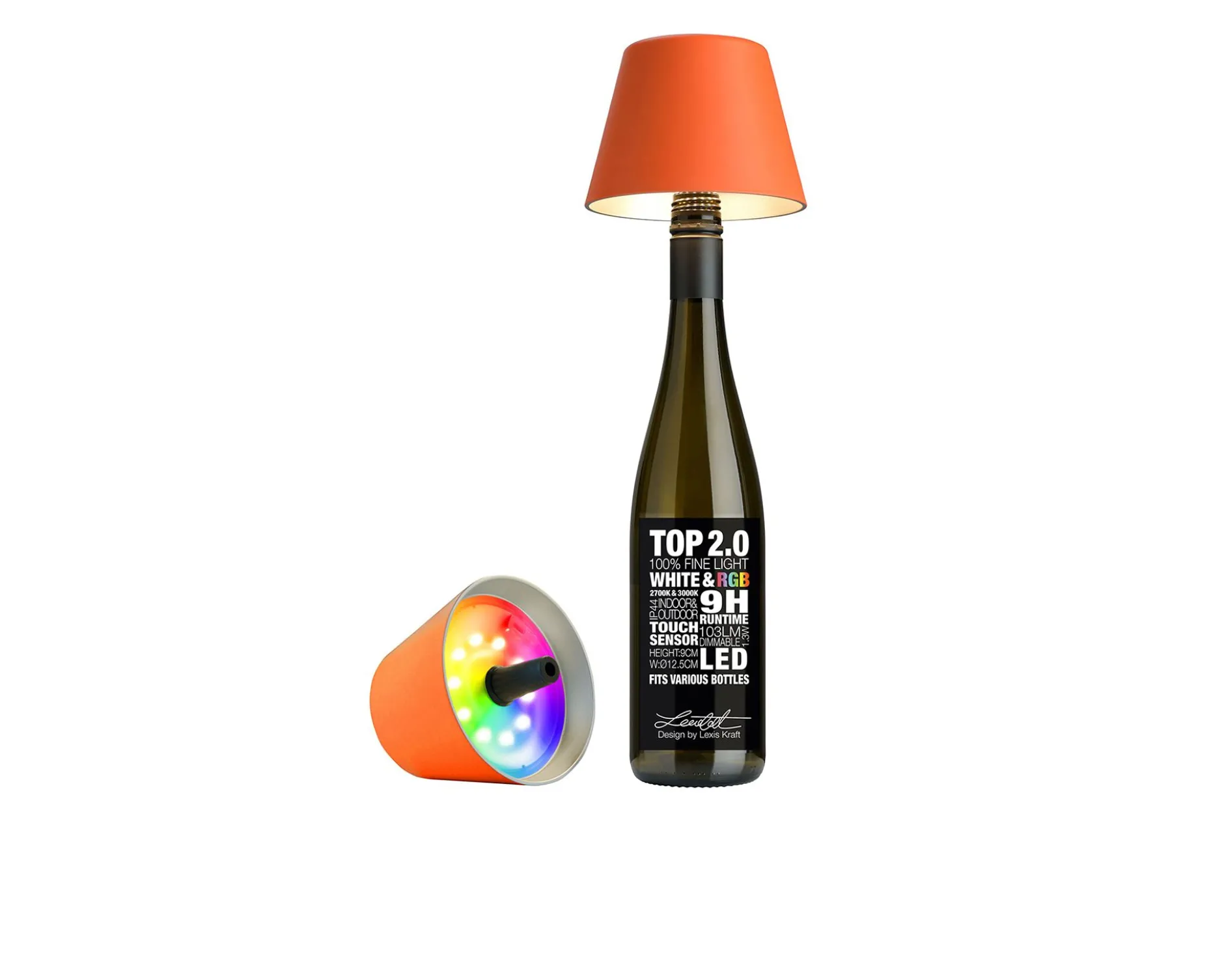 Lampada per bottiglie top 2.0 arancione Sompex