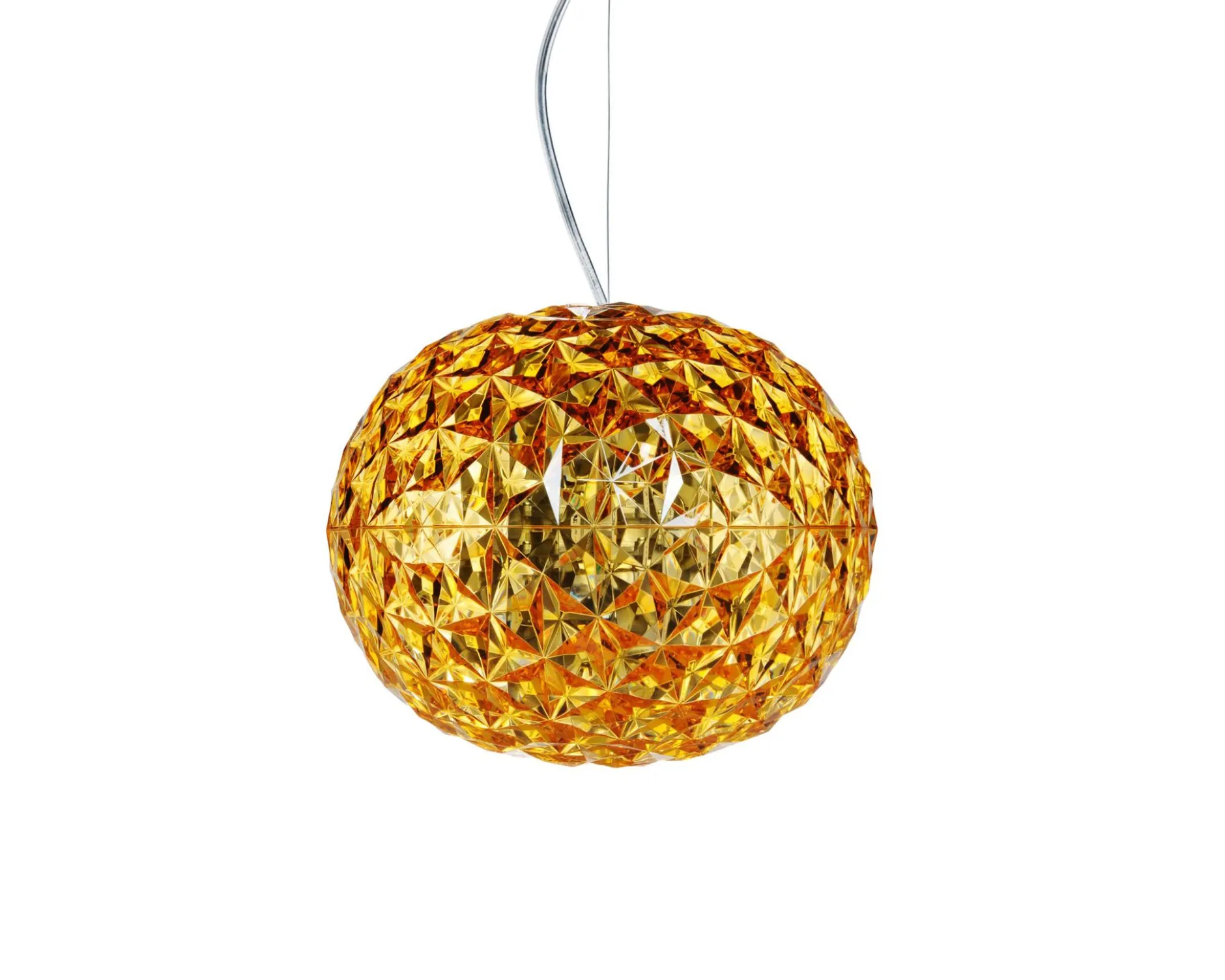 Lampada sospensione planet colore ambra Kartell