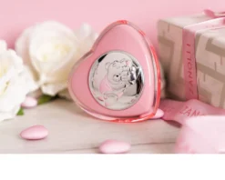 Luce notturna orsetto argento pvd cuore rosa Selezione zanolli
