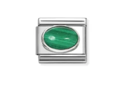 Malachite composable acciaio e argento Nomination